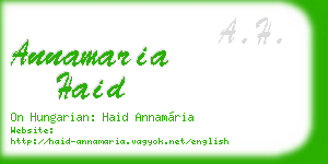 annamaria haid business card
